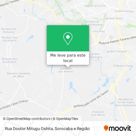 Rua Doutor Mitugu Oshita mapa