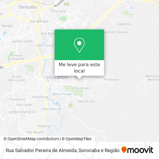 Rua Salvador Pereira de Almeida mapa