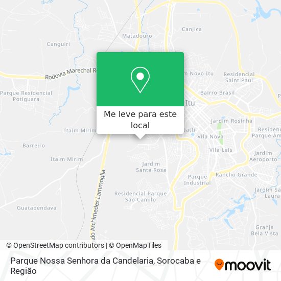 Parque Nossa Senhora da Candelaria mapa