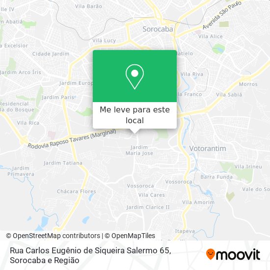 Rua Carlos Eugênio de Siqueira Salermo 65 mapa