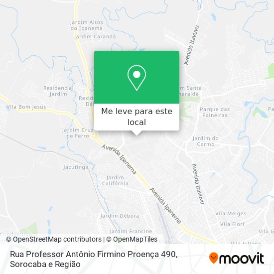 Rua Professor Antônio Firmino Proença 490 mapa