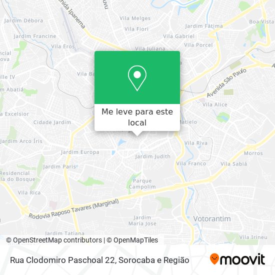 Rua Clodomiro Paschoal 22 mapa