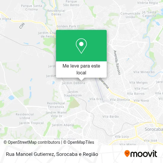 Rua Manoel Gutierrez mapa