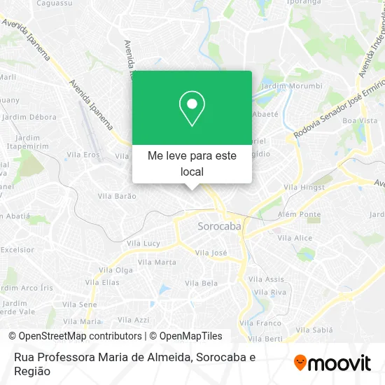 Rua Professora Maria de Almeida mapa