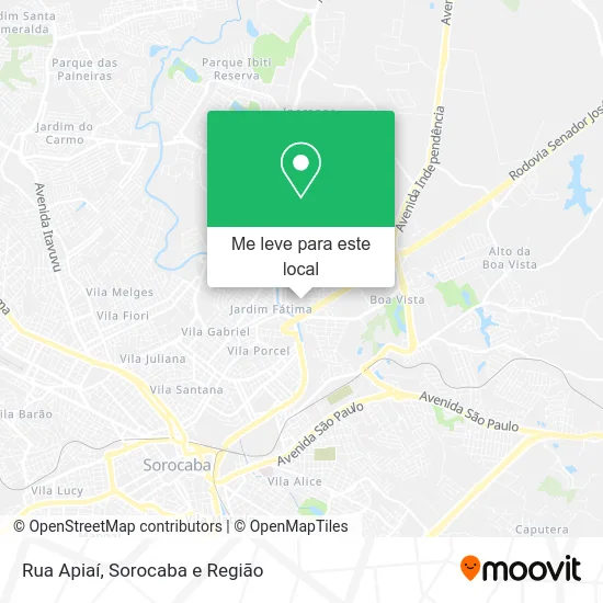 Rua Apiaí mapa