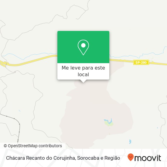 Chácara Recanto do Corujinha mapa