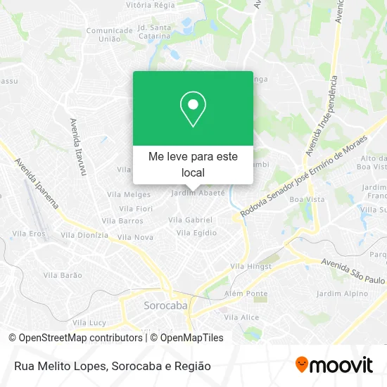 Rua Melito Lopes mapa
