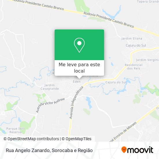 Rua Angelo Zanardo mapa