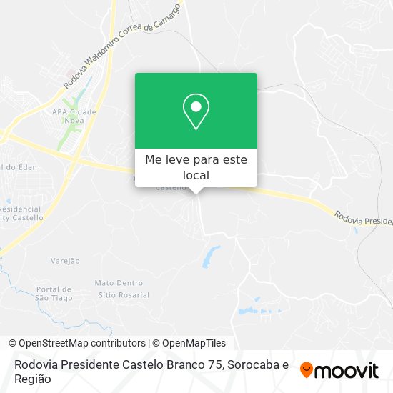 Rodovia Presidente Castelo Branco 75 mapa