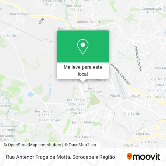 Rua Antenor Fraga da Motta mapa