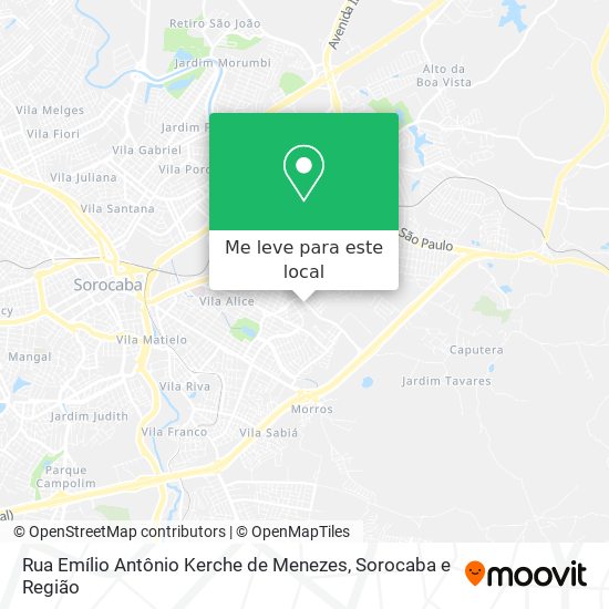 Rua Emílio Antônio Kerche de Menezes mapa