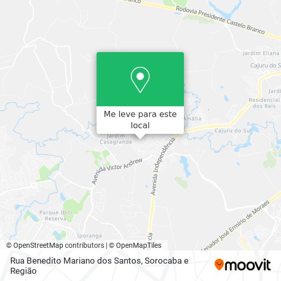 Rua Benedito Mariano dos Santos mapa