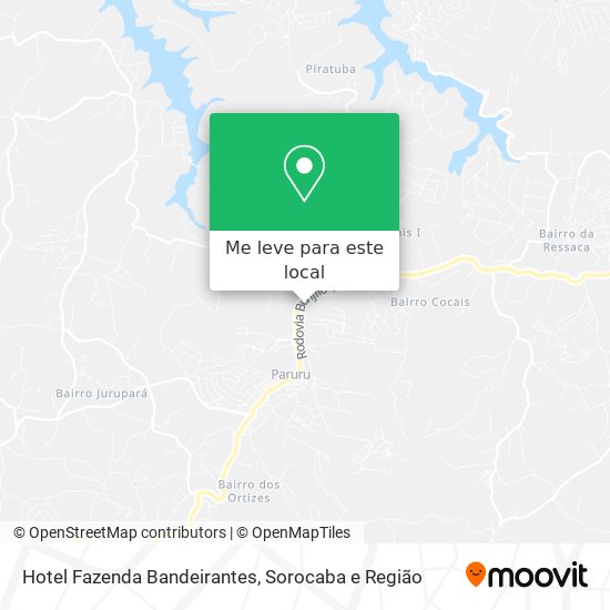 Hotel Fazenda Bandeirantes mapa