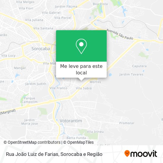 Rua João Luiz de Farias mapa