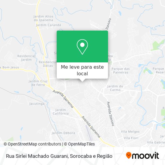 Rua Sirlei Machado Guarani mapa