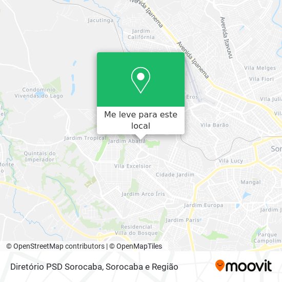 Diretório PSD Sorocaba mapa