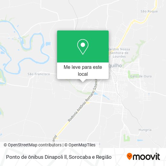 Ponto de ônibus Dinapoli ll mapa