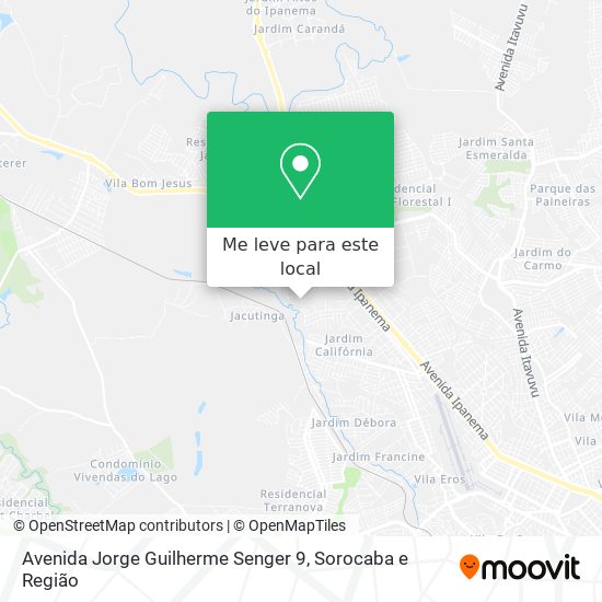 Avenida Jorge Guilherme Senger 9 mapa