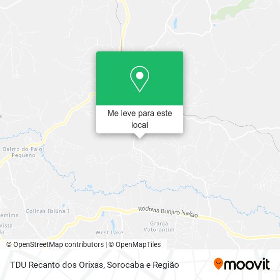 TDU Recanto dos Orixas mapa