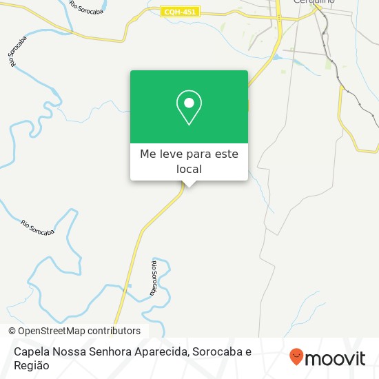 Capela Nossa Senhora Aparecida mapa