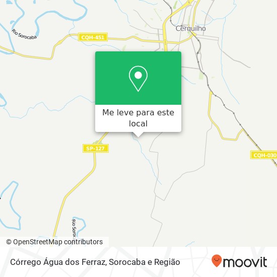 Córrego Água dos Ferraz mapa