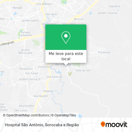 Hospital São Antônio mapa