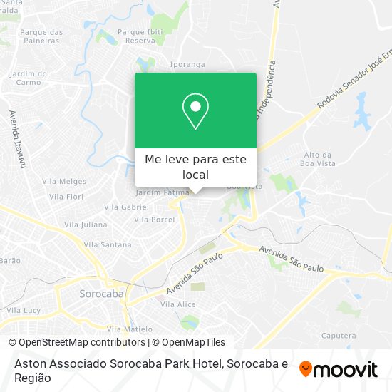 Aston Associado Sorocaba Park Hotel mapa