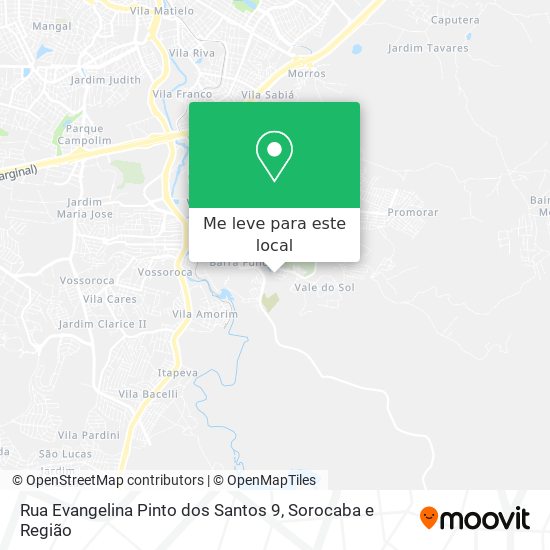 Rua Evangelina Pinto dos Santos 9 mapa