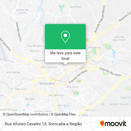 Rua Afonso Cavalini 13 mapa