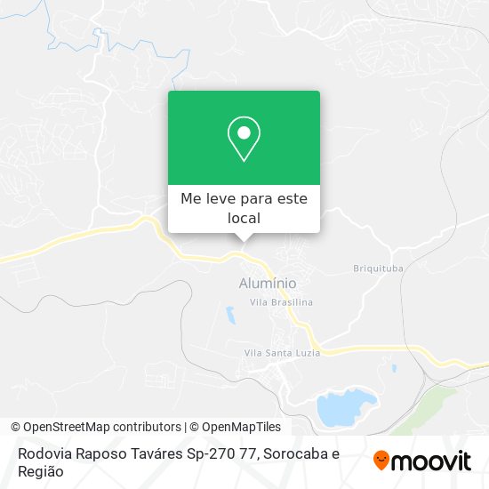 Rodovia Raposo Taváres Sp-270 77 mapa