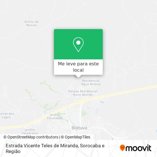 Estrada Vicente Teles de Miranda mapa