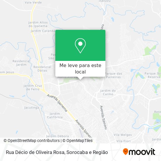 Rua Décio de Oliveira Rosa mapa