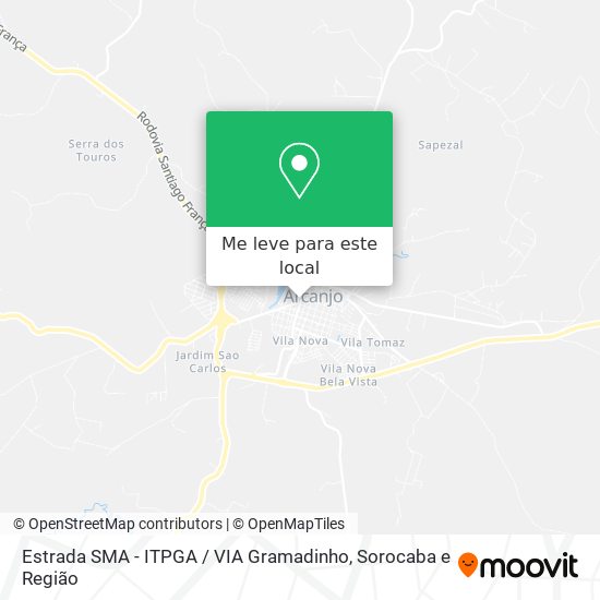 Estrada SMA - ITPGA / VIA Gramadinho mapa