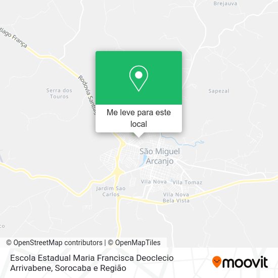 Escola Estadual Maria Francisca Deoclecio Arrivabene mapa