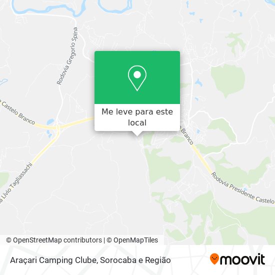 Araçari Camping Clube mapa