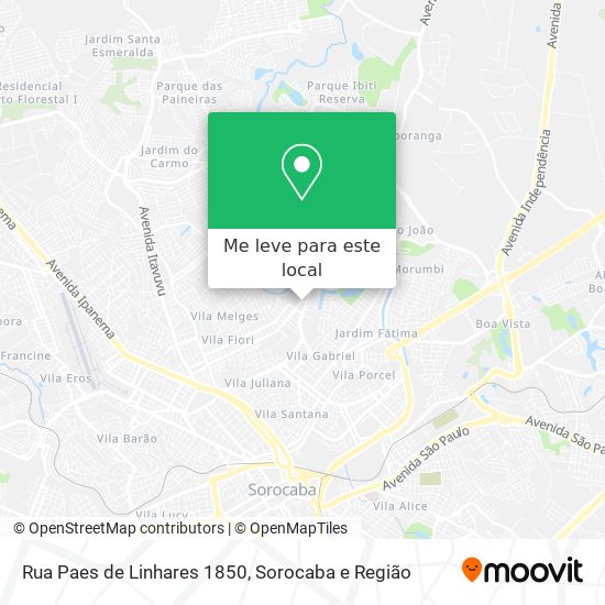 Rua Paes de Linhares 1850 mapa