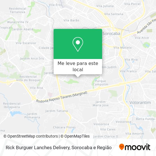 Rick Burguer Lanches Delivery mapa