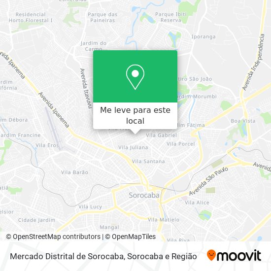Mercado Distrital de Sorocaba mapa