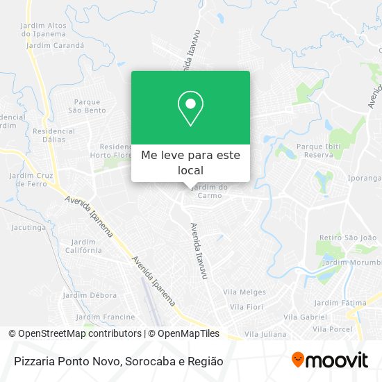 Pizzaria Ponto Novo mapa
