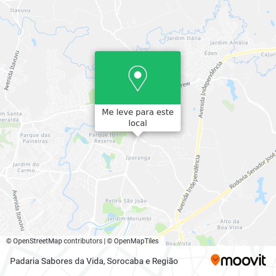 Padaria Sabores da Vida mapa