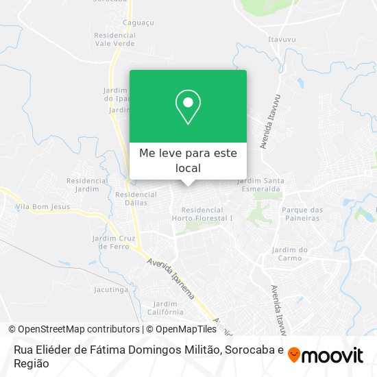 Rua Eliéder de Fátima Domingos Militão mapa