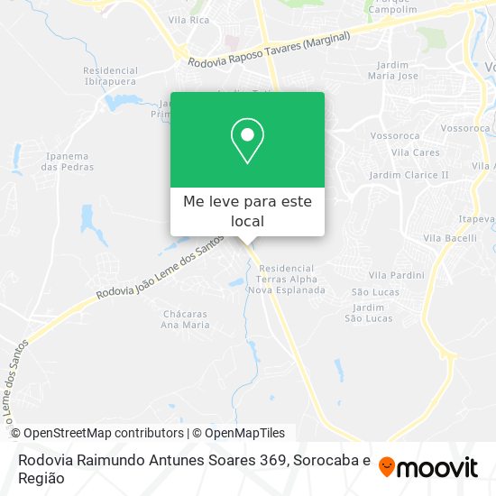 Rodovia Raimundo Antunes Soares 369 mapa