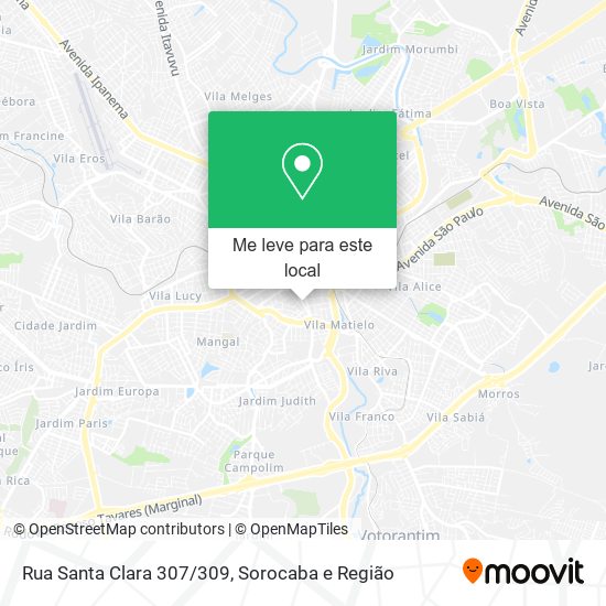 Rua Santa Clara 307/309 mapa