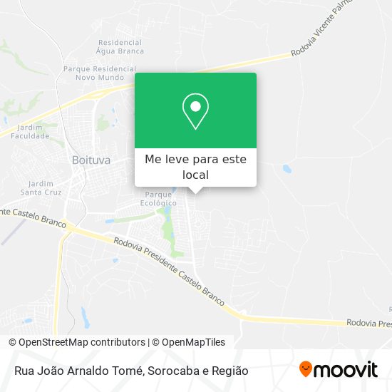 Rua João Arnaldo Tomé mapa