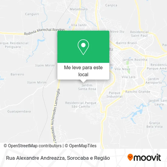 Rua Alexandre Andreazza mapa