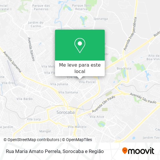 Rua Maria Amato Perrela mapa