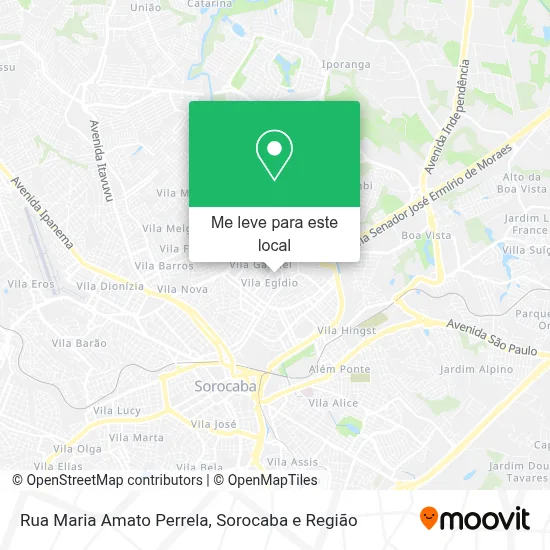 Rua Maria Amato Perrela mapa