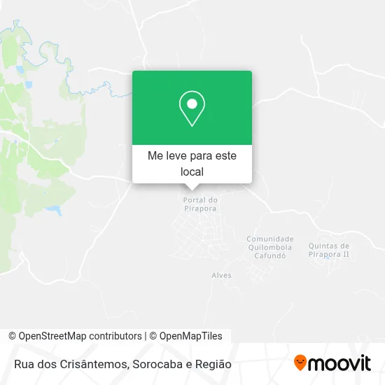 Rua dos Crisântemos mapa