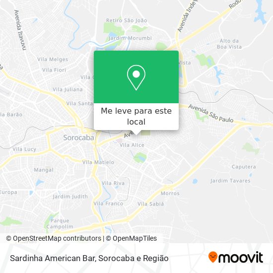 Sardinha American Bar mapa