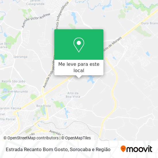 Estrada Recanto Bom Gosto mapa